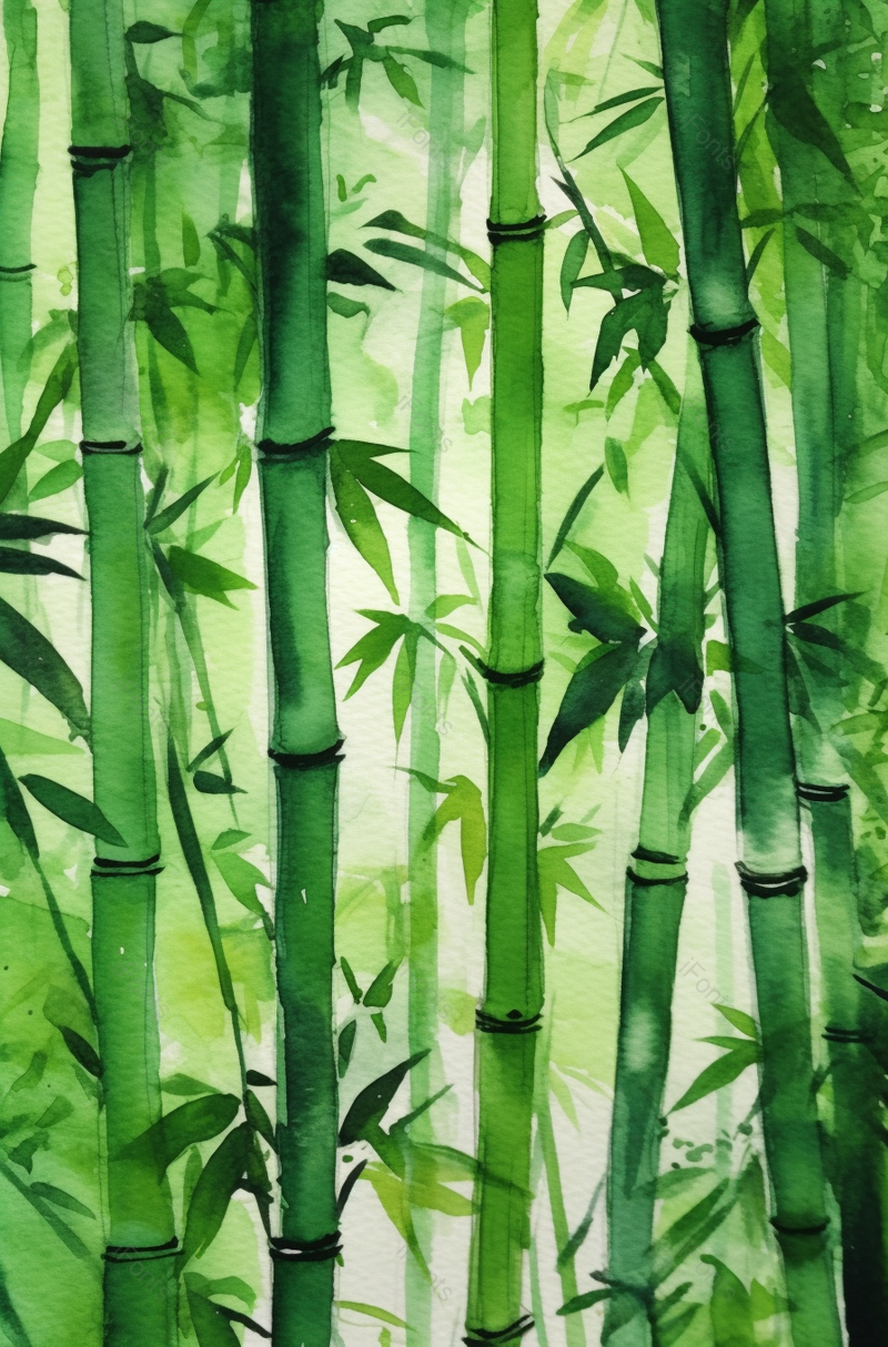 中国风绿色竹林插画背景,插画/手绘图,插画/手绘图库,插画/手绘图下载,插画/手绘